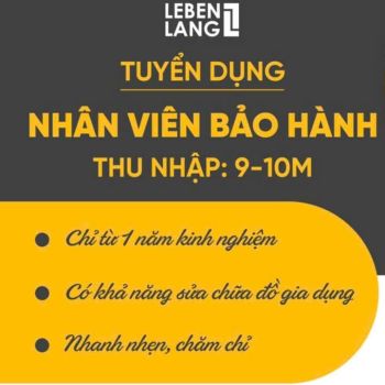 Tuyển thợ sửa chữa đồ điện tử, điện gia dụng tại Hà Đông, Hà Nội, lương từ 9tr